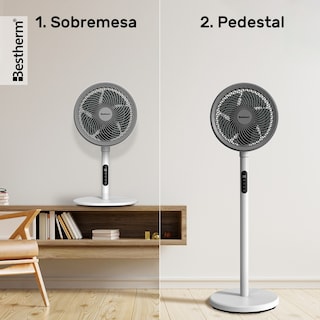 Foto 5 | Foto 5 | Ventilador De Mesa, Circulador De Aire De Cc Bestherm Fjd23-23fr De 9 Pulgadas Con Pantalla Led (2 En 1)