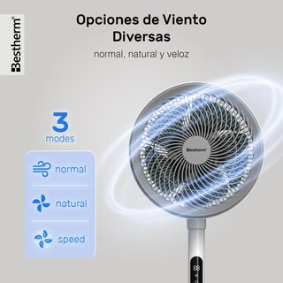 Foto 7 | Foto 7 | Ventilador De Mesa, Circulador De Aire De Cc Bestherm Fjd23-23fr De 9 Pulgadas Con Pantalla Led (2 En 1)