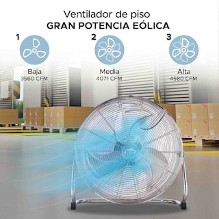 Foto 2 | Foto 2 | Ventilador Industrial De Piso Sky Care 20 Metálico – 3 Velocidades