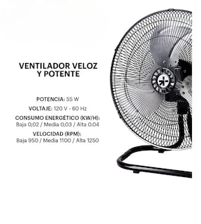 Foto 4 | Foto 4 | Ventilador Xtellar 18 Pedestal Piso Pared 3 En 1 Aspas Metálica Estructura Negro
