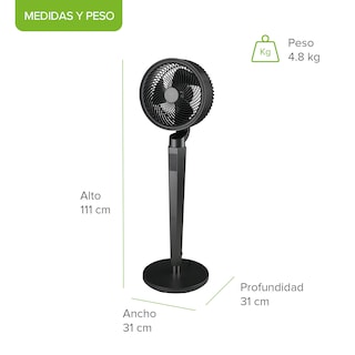 Foto 2 | Foto 2 | Ventilador De Pie 360° Ultra Silencioso, 24 Velocidades, Panel Digital Táctil Y Control Remoto