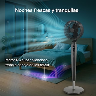 Foto 7 | Foto 7 | Ventilador De Pie 360° Ultra Silencioso, 24 Velocidades, Panel Digital Táctil Y Control Remoto