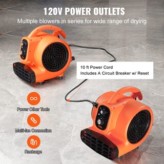 Foto 6 | Foto 6 | Secador De Alfombras Air Mover Vevor 1/4 Hp 1000 Cfm 115 V Con Temporizador - Venta Internacional.