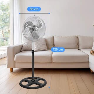 Foto 8 | Foto 8 | Ventilador De Pedestal Metálico 18 Pulgadas, 3 Velocidades