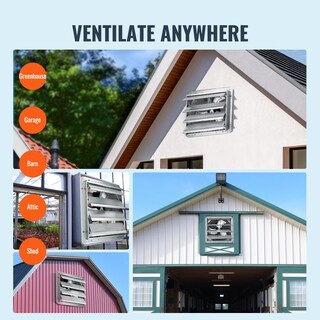 Foto 6 | Foto 6 | Ventilador De Escape Con Persiana Vevor, 16 Pulgadas, 2000 Cfm, Montaje En Pared, Ático - Venta Internacional.