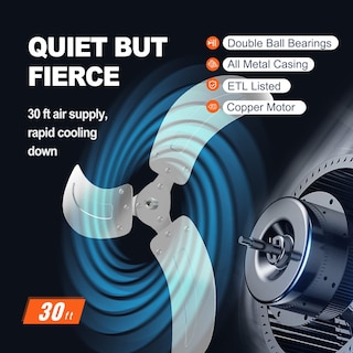 Foto 5 | Foto 5 | Ventilador De Pared Vevor De 20 Pulgadas, Oscilante, 3 Velocidades, 4650 Cfm - Venta Internacional.