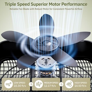 Foto 4 | Foto 4 | Ventilador Box Simple Deluxe De 20 Pulgadas Con 3 Velocidades De Refrigeración, Negro - Venta Internacional.