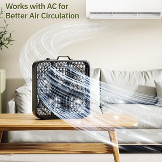 Foto 5 | Foto 5 | Ventilador Box Simple Deluxe De 20 Pulgadas Con 3 Velocidades De Refrigeración, Negro - Venta Internacional.