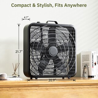 Foto 7 | Foto 7 | Ventilador Box Simple Deluxe De 20 Pulgadas Con 3 Velocidades De Refrigeración, Negro - Venta Internacional.