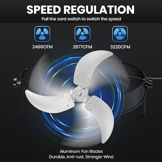 Foto 3 | Foto 3 | Ventilador De Pared Simple Deluxe High Velocity De 20 Pulgadas, Paquete De 2 - Venta Internacional.