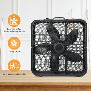 Foto 3 | Foto 3 | Ventilador De Mesa Box Fan Simple Deluxe De 20 Pulgadas Y 3 Velocidades, Negro - Venta Internacional.