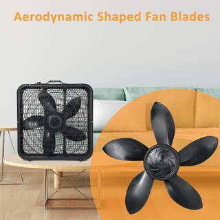 Foto 4 | Foto 4 | Ventilador De Mesa Box Fan Simple Deluxe De 20 Pulgadas Y 3 Velocidades, Negro - Venta Internacional.
