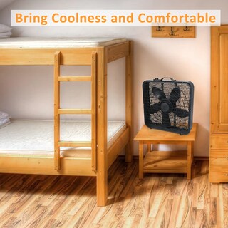 Foto 5 | Foto 5 | Ventilador De Mesa Box Fan Simple Deluxe De 20 Pulgadas Y 3 Velocidades, Negro - Venta Internacional.