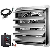 Ventilador De Escape Con Persiana Montado En La Pared Ipower De 20 Pulgadas, Plateado - Venta Internacional.