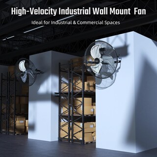 Foto 2 | Foto 2 | Ventilador Industrial De Montaje En Pared Simple Deluxe De 18 Pulgadas, Verde - Venta Internacional.