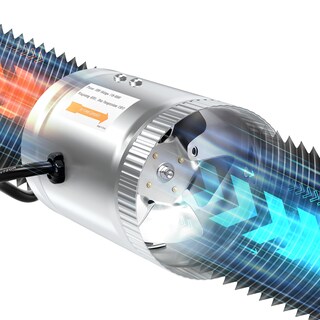 Foto 1 | Foto 1 | Ventilador De Conducto Booster Inline Ipower De 8 Pulgadas Y 420 Cfm Con Cable De Alimentación - Venta Internacional.