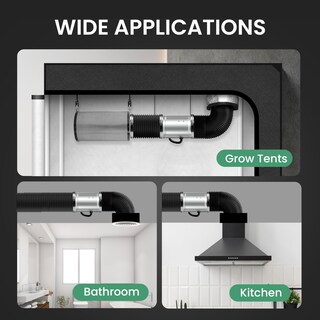 Foto 6 | Foto 6 | Ventilador De Conducto Booster Inline Ipower De 8 Pulgadas Y 420 Cfm Con Cable De Alimentación - Venta Internacional.