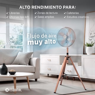 Foto 5 | Foto 5 | Ventilador Con Tripié Esquimal, Aspas De Aluminio, Altura Ajustable, Oscilación 70°, 3 Velocidades
