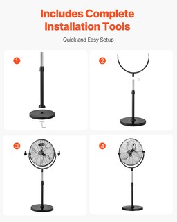 Foto 6 | Foto 6 | Ventilador De Pedestal Vevor Industrial De 18 Pulgadas Con Altura Ajustable - Venta Internacional.