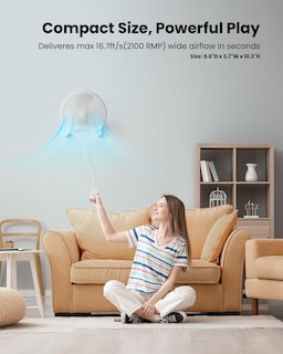 Foto 2 | Foto 2 | Ventilador De Pared Koonie De 8 Pulgadas Con Temporizador De 3 Velocidades Color Blanco - Venta Internacional.