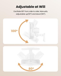 Foto 5 | Foto 5 | Ventilador De Pared Koonie De 8 Pulgadas Con Temporizador De 3 Velocidades  Color Blanco - Venta Internacional.