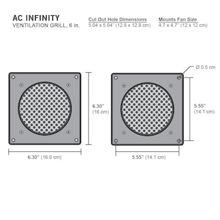Foto 3 | Foto 3 | Rejilla De Ventilación Ac Infinity Para Gabinetes Av De Pc  Computadora - Venta Internacional.