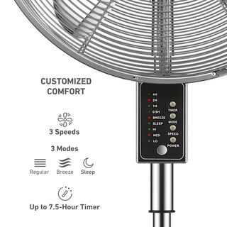 Foto 3 | Foto 3 | Ventilador De Pie Holmes 16 Chrome Digital De 3 Velocidades Con Mando A Distancia - Venta Internacional.