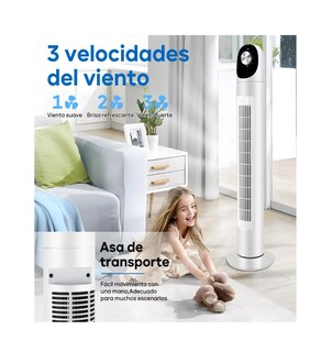 Foto 3 | Foto 3 | Ventilador de Torre Silencioso 3 Velocidades Blanco