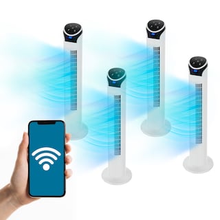 Foto 1 | Foto 1 | Set de 4 Ventiladores de Torre Smart Wifi 33 PGL Blanco Blue Fan