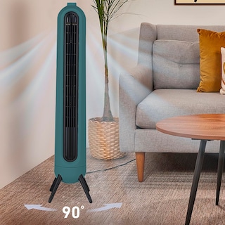 Foto 4 | Foto 4 | Ventilador De Torre Giratorio Silencioso Con Velocidades Verde