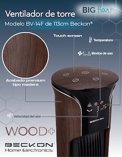 Foto 2 | Foto 2 | Ventilador de Torre Beckon Grande Big Flow con Ionizador