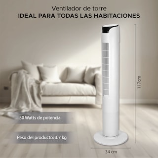 Foto 7 | Foto 7 | Ventilador De Torre 46'' Sky Care Blanco Frescura Y Estilo En Un Solo Equipo
