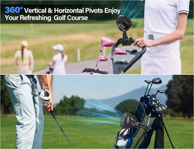 Foto 5 | Foto 5 | Ventilador para Carrito De Golf Grandfast Recargable 20 Horas 3 Velocidades 360° - Venta Internacional