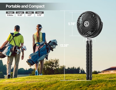 Foto 7 | Foto 7 | Ventilador para Carrito De Golf Grandfast Recargable 20 Horas 3 Velocidades 360° - Venta Internacional