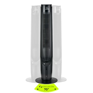 Foto 8 | Foto 8 | Minato-ventilador Enfriador De Torre Con Control Táctil, 3 Velocidades Y Pantalla Led, Oscilación Y Control Remoto Asas