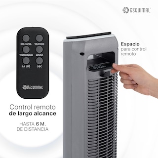 Foto 7 | Foto 7 | Ventilador De Torre 107 Cm Con Caja De Aromas Esquimal Color Plateado Silencioso, Oscilante 70°, 3 Velocidades