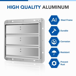 Foto 3 | Foto 3 | Shutter Louver Vent Ipower De Aluminio Cuadrado De 14 Pulgadas, Paquete De 2 Unidades - Venta Internacional.