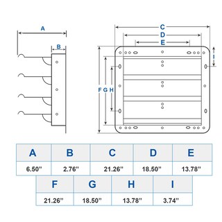 Foto 2 | Foto 2 | Shutter Louver Vent Ipower De Aluminio Cuadrado De 18 Pulgadas, Paquete De 2 Unidades - Venta Internacional.