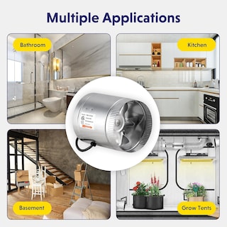 Foto 6 | Foto 6 | Ventilador Inline Booster Ipower De 6 Pulgadas, 240 Cfm, Hvac, 37 W, 110 V - Venta Internacional.