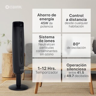 Foto 6 | Foto 6 | Ventilador de Torre 85 cm Ionizador Esquimal Wifi Inteligente Silencioso Oscilante 80° Temporizador 12 Hrs