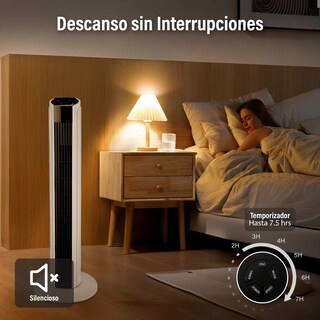 Foto 2 | Foto 2 | Magma Life Ventilador De Torre 83 Cm, 3 Velocidades, Oscilación 75°, Silencioso, Temporizador 7.5 H, Panel De Control