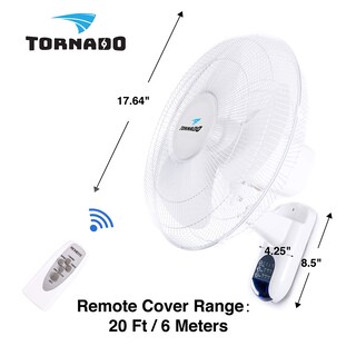 Foto 2 | Foto 2 | Ventilador De Pared Tornado De 16 Pulgadas Con Control Remoto, Paquete De 2 - Venta Internacional.