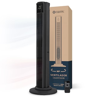 Foto 1 | Foto 1 | Ventilador Calentador De Torre 2 En 1 Esquimal, Climatizador De Aire Giratorio,temporizador Y Control Remoto, Negro
