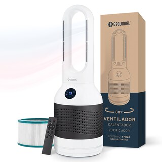 Foto 1 | Foto 1 | Ventilador Calentador Purificador 3 En 1 Esquimal, Sin Aspas, Silencioso, Chico, Gris - Blanco