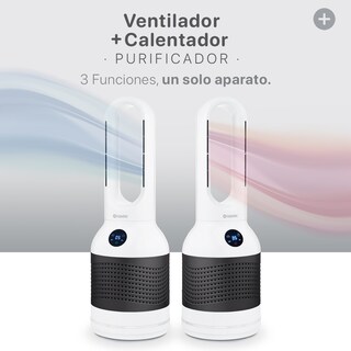 Foto 2 | Foto 2 | Ventilador Calentador Purificador 3 En 1 Esquimal, Sin Aspas, Silencioso, Chico, Gris - Blanco