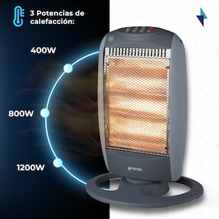 Foto 5 | Foto 5 | Calentador Voltio de Halógeno Eléctrico de Cuarzo 3 Niveles