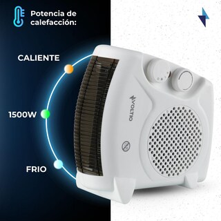 Foto 5 | Foto 5 | Calefactor Eléctrico Voltio 1500w Portátil 2 Piezas