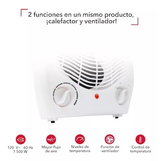 Foto 3 | Foto 3 | Calefactor Con Ventilador Eo Safe Imports Esi-10510 Blanco
