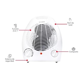 Foto 5 | Foto 5 | Calefactor Con Ventilador Eo Safe Imports Esi-10510 Blanco