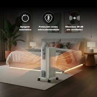 Foto 6 | Foto 6 | Calefactor eléctrico de aceite tipo radiador cobertura 20m2 AVERA CALACE01